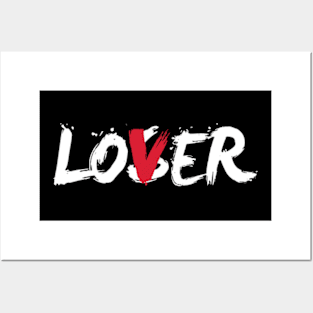 Loser Lover Drip Retro white and black Tee For Men Women Posters and Art